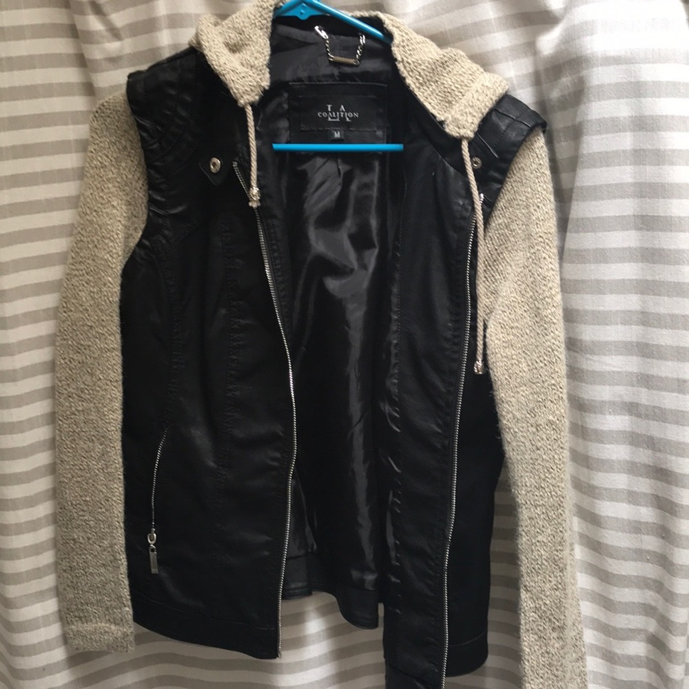 Roolee jacket with knit sleeves